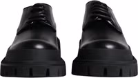 Black Leather Lace Up Trekking Dress Shoes 1