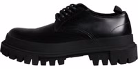 Black Leather Lace Up Trekking Dress Shoes 5