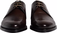 Brown Leather Lace Up Men Derby Formal Shoes 1