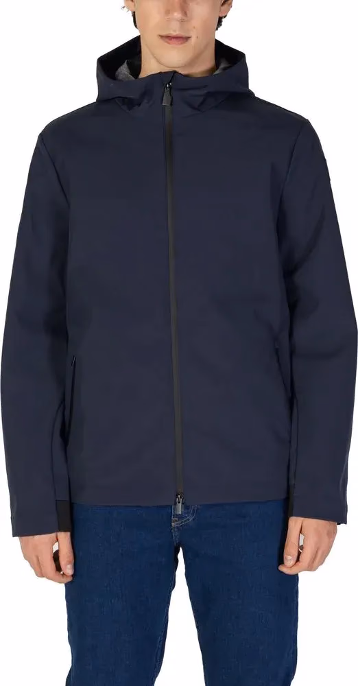 Blue Polyester Shell Jacket