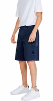 Blue Cotton Bermuda Shorts 3