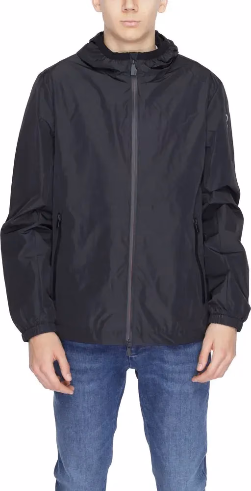Black Polyester Shell Jacket