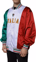 Multicolor Italia Button Down Bomber Jacket 2
