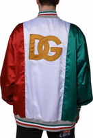 Multicolor Italia Button Down Bomber Jacket 3