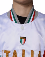 Multicolor Italia Button Down Bomber Jacket 4