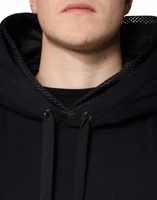 Black Hooded Pullover Men Sweatshirt Sweater 4