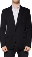 Black Wool Single Breasted Formal Blazer 1