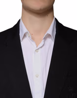 Black Wool Single Breasted Formal Blazer 4