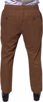 Brown Stripes Skinny Men Dress Pants 3