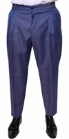 Blue Wool Tapered Formal Dress Pants 1