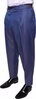 Blue Wool Tapered Formal Dress Pants 2