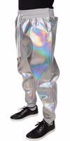 Silver Iridescent Men Jogger Sweatpants Pants 2
