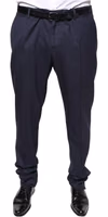 Blue Wool Skinny Formal Dress Pants 1
