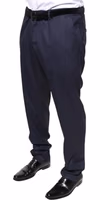Blue Wool Skinny Formal Dress Pants 2