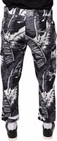 Gray Banana Leaf Cotton Stretch Capri Pants 3