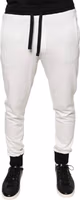 White Cotton Slim Men Jogger Sweatpants Pants 1