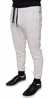 White Cotton Slim Men Jogger Sweatpants Pants 2