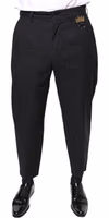 Black Crown Cotton Dress Pants 1