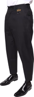 Black Crown Cotton Dress Pants 2