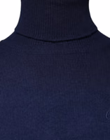 Blue Wool Knit Turtleneck Pullover Sweater 2