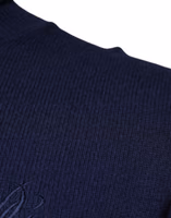 Blue Wool Knit Turtleneck Pullover Sweater 3