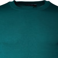 Green Wool Knit Crew Neck Pullover Sweater 2