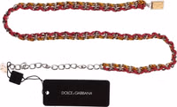 Red Yellow Leather Crystal Belt 5