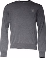 Dark Gray Wool Crew Neck Pullover Sweater 1