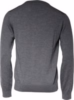 Dark Gray Wool Crew Neck Pullover Sweater 4