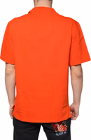 Orange Cotton Button Down Casual Polo Shirt 3