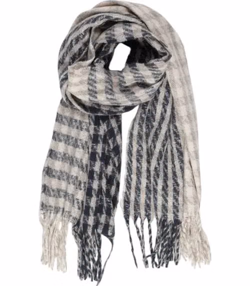 Gray Recycled Polyester Scarf