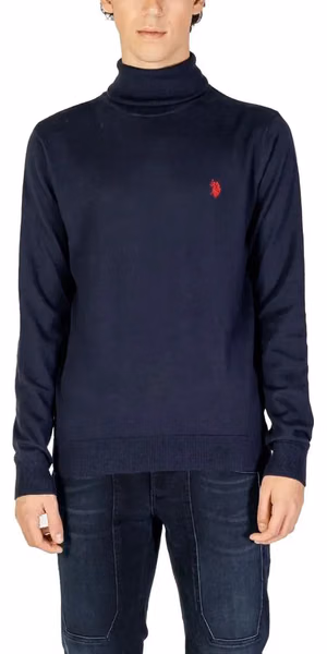 Blue Cotton Turtleneck