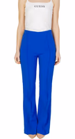 Blue Recycled Polyester Flared Pants 1