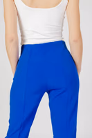 Blue Recycled Polyester Flared Pants 4