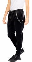 Black Cotton Casual Pants 3