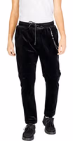 Black Cotton Casual Pants 4