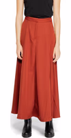 Red Polyester Long Skirt 1