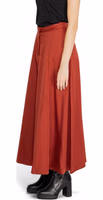 Red Polyester Long Skirt 4