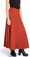 Red Polyester Long Skirt 5