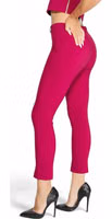 Bordeaux Polyester Casual Pants 2