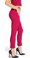 Bordeaux Polyester Casual Pants 4