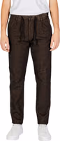 Brown Cotton Casual Pants 1