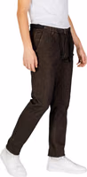 Brown Cotton Casual Pants 5