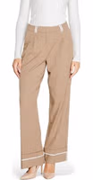 Brown Recycled Polyester Casual Pants 1