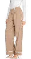 Brown Recycled Polyester Casual Pants 4