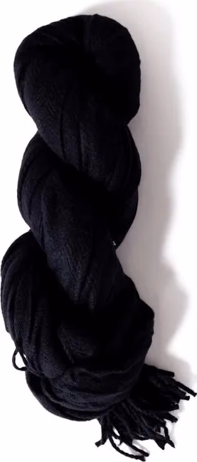 Black Polyester Scarf