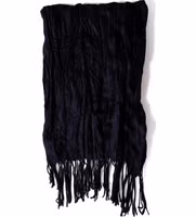 Black Polyester Scarf 2