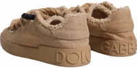 Brown Jute Fabric Low Top Men Sneakers Shoes 4