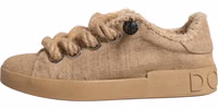 Brown Jute Fabric Low Top Men Sneakers Shoes 5