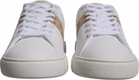 White Brown Greca Print TPU Low Top Men Sneakers Shoes 1